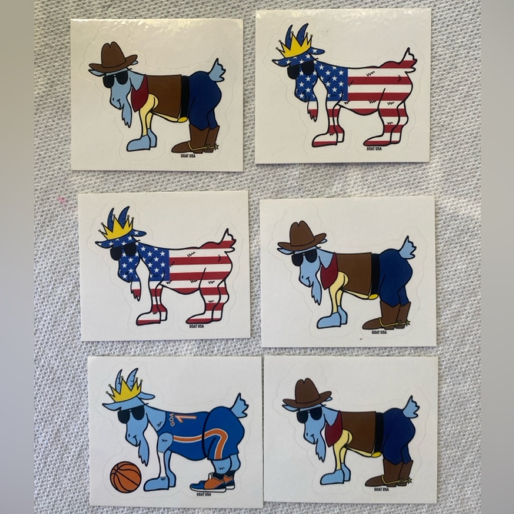 GOAT USA Stickers 6 stickers